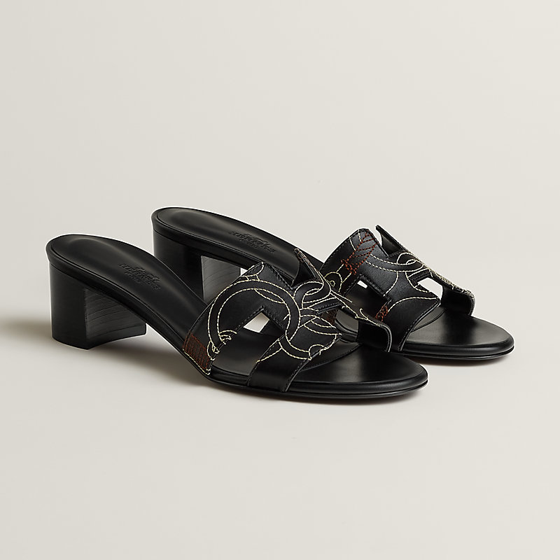 Oasis sandal - Black | Hermès Mainland China